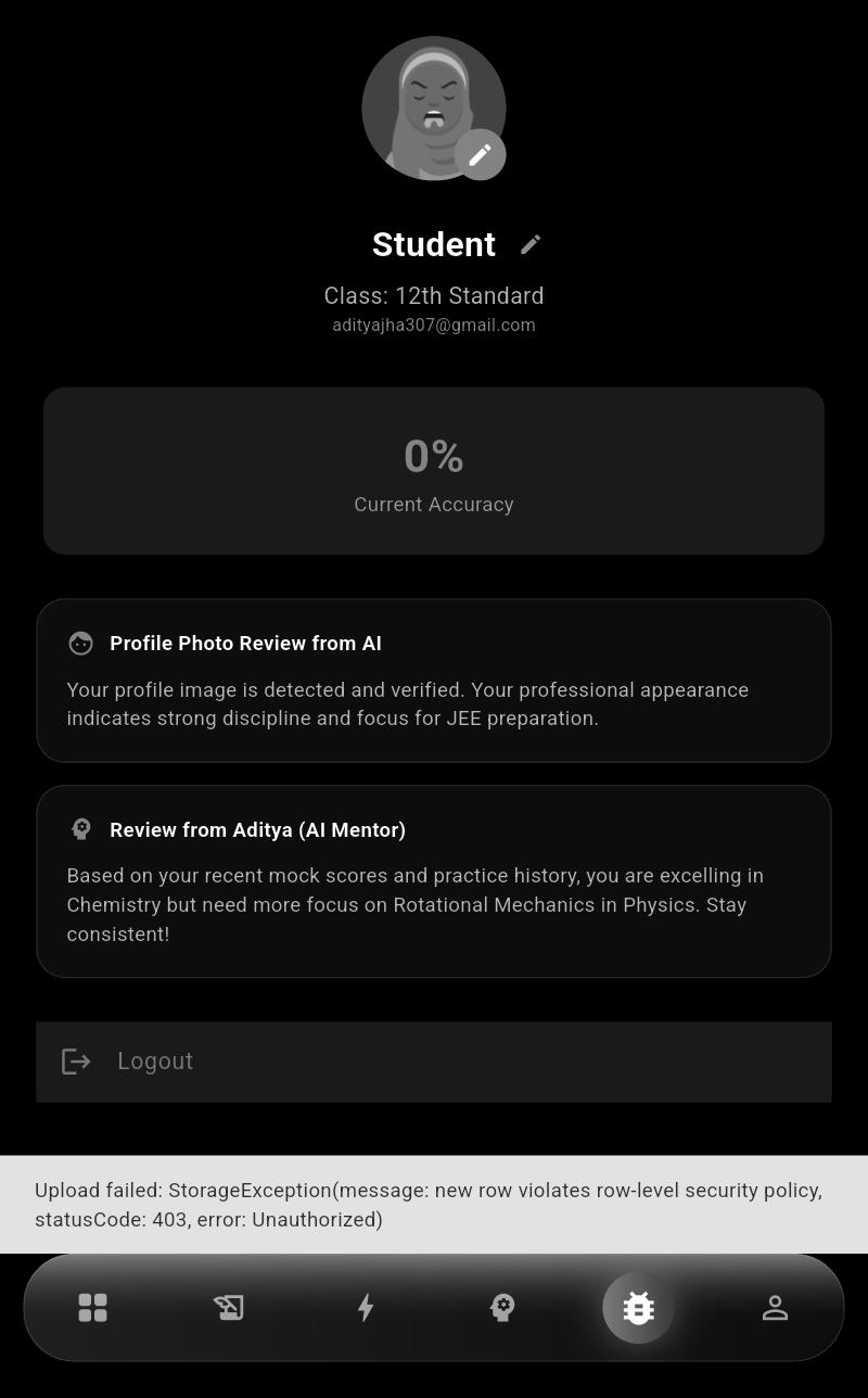 Profile UI showing 403 Unauthorized storage exception